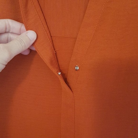 Emma & Michele rust orange bell flare sleeve midi dress - Picture 4 of 8